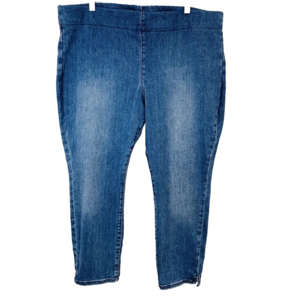 NYDJ‎ Jeans Woman Size 18 Petite  Pull On Crop Pockets Blue Stretch  Lift Tuck